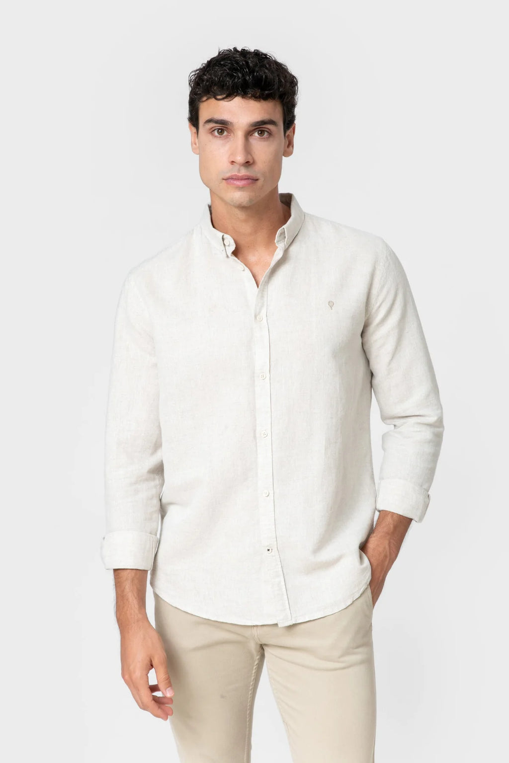 Camisa Linho Bege