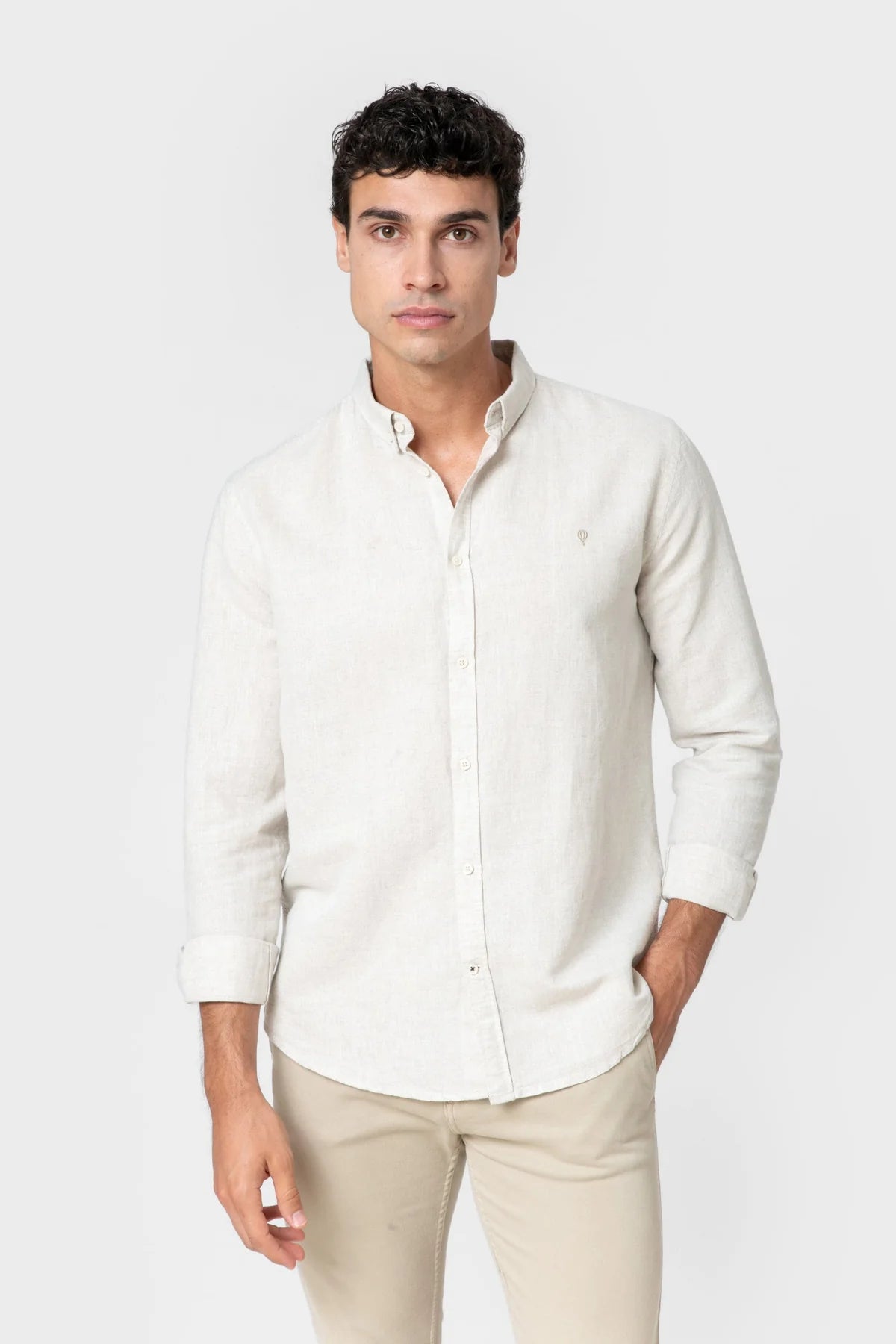 Camisa Linho Bege