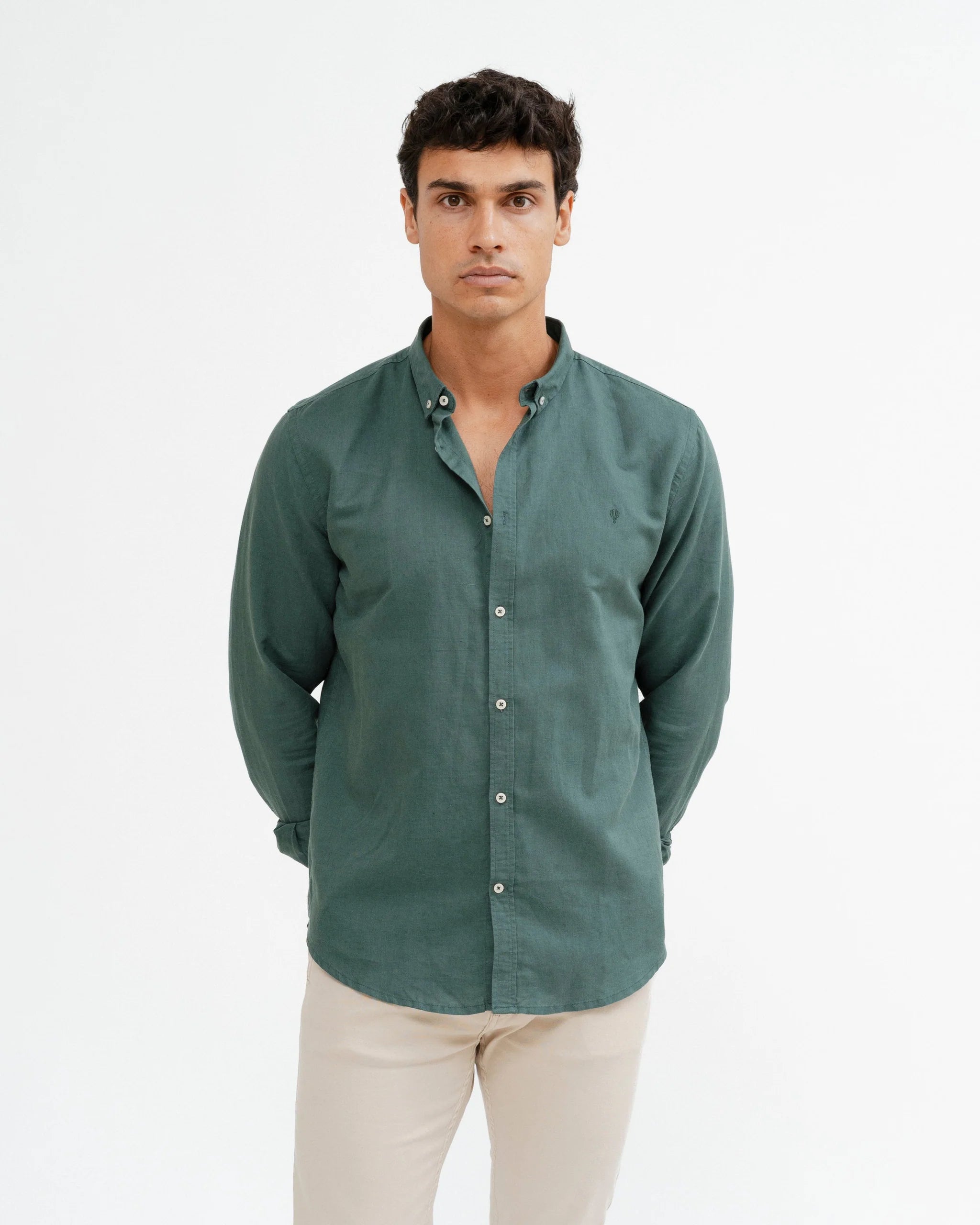 Camisa de Linho Verde