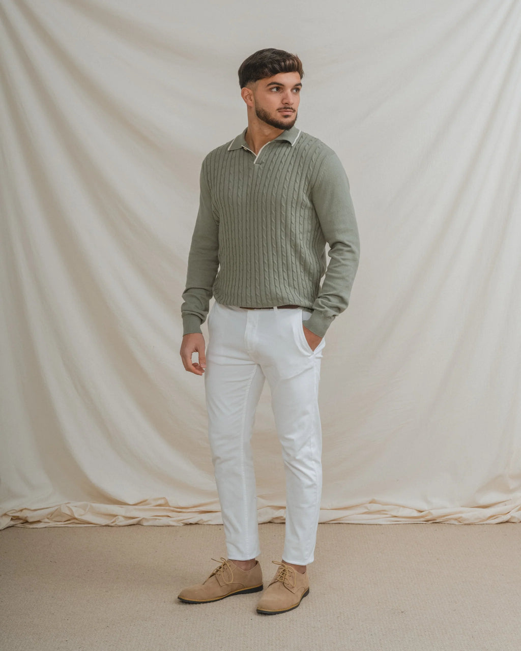 Camisola Manga Comprida Verde Khaki
