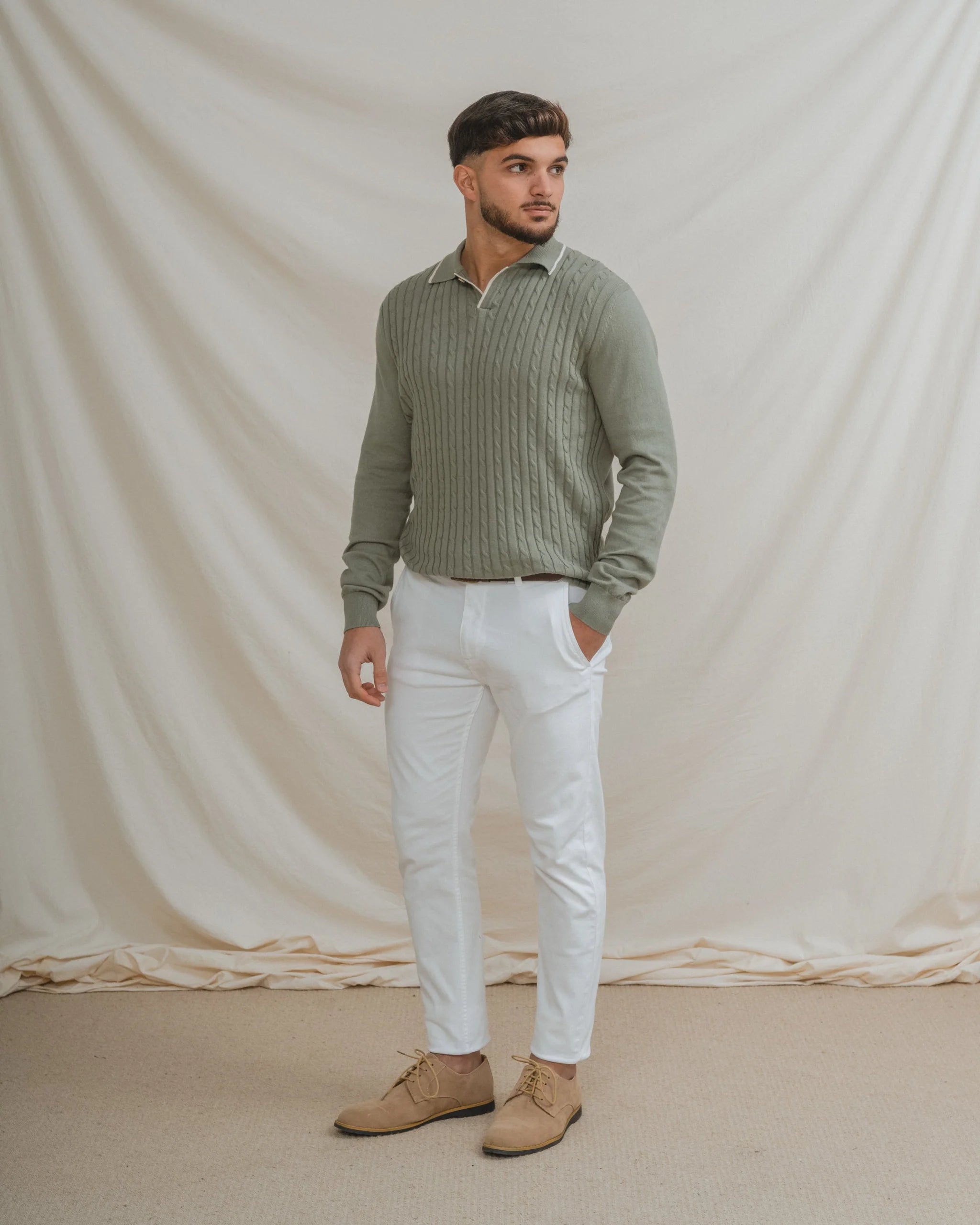Camisola Manga Comprida Verde Khaki