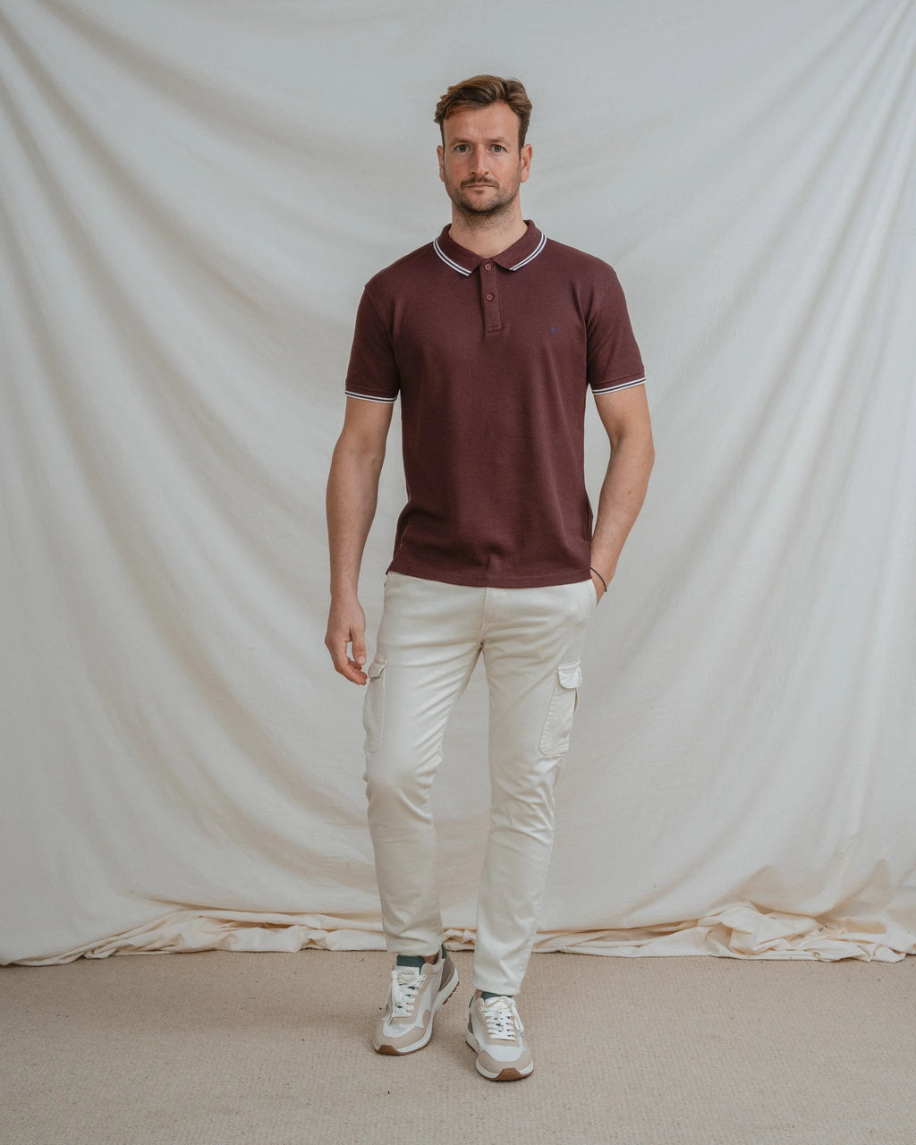 Polo Estruturado Bordô