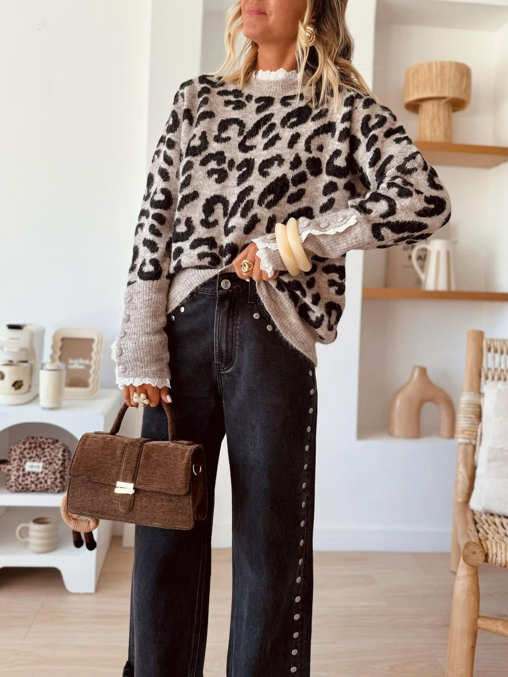 Camisola de Malha Animal Print
