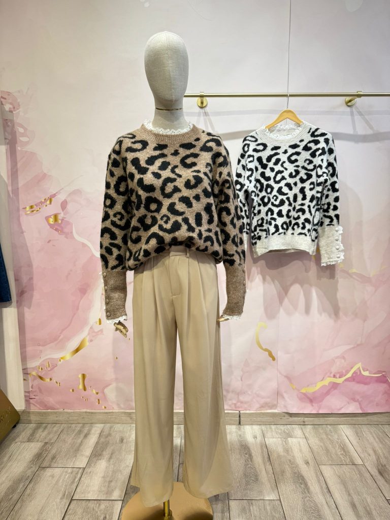 Camisola de Malha Animal Print