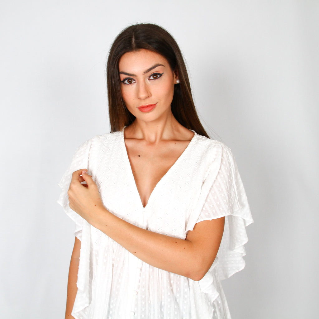 Blusa com Folhos estilo Ibiza