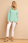 Camisa às Riscas verde