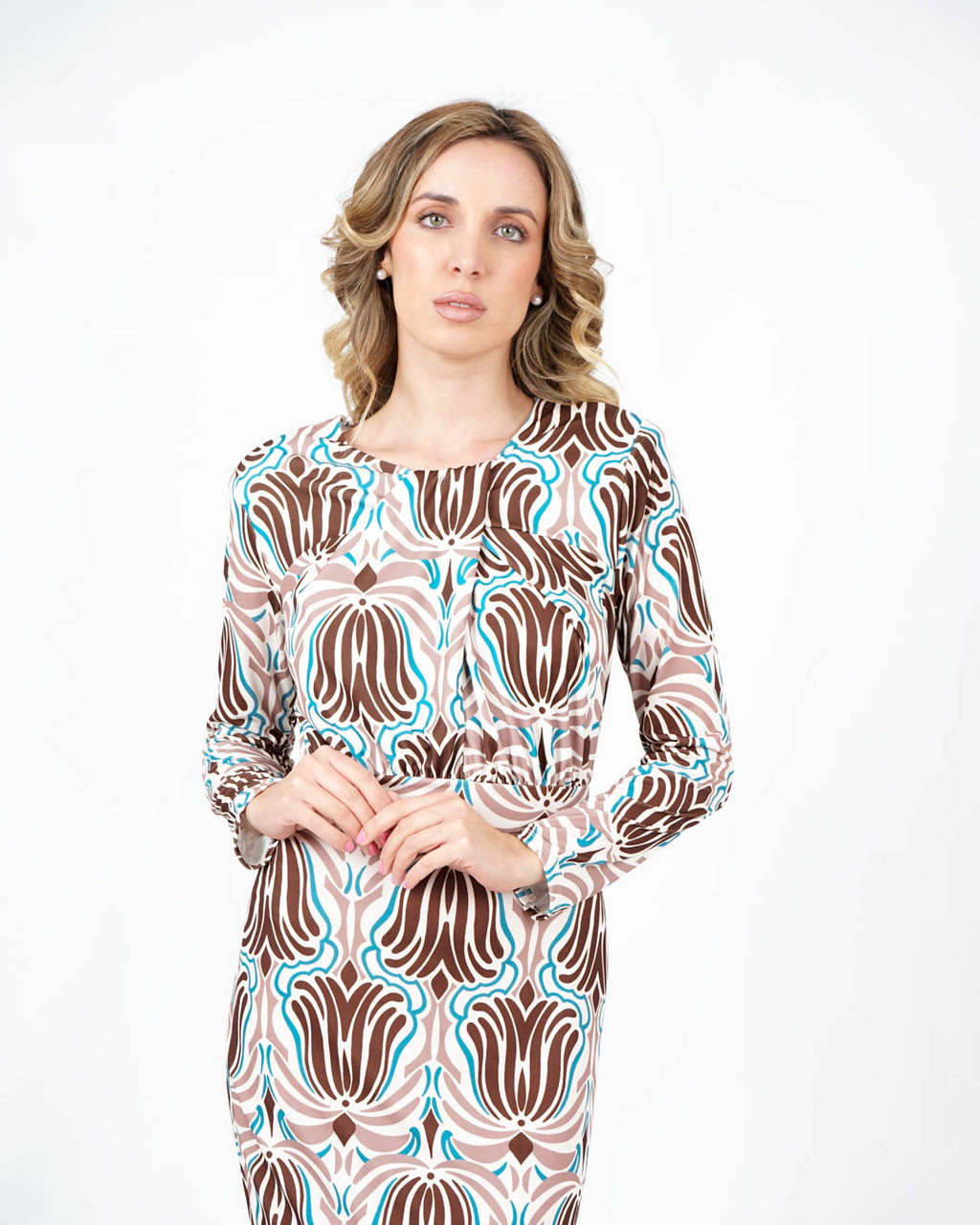 Vestido com estampagem floral