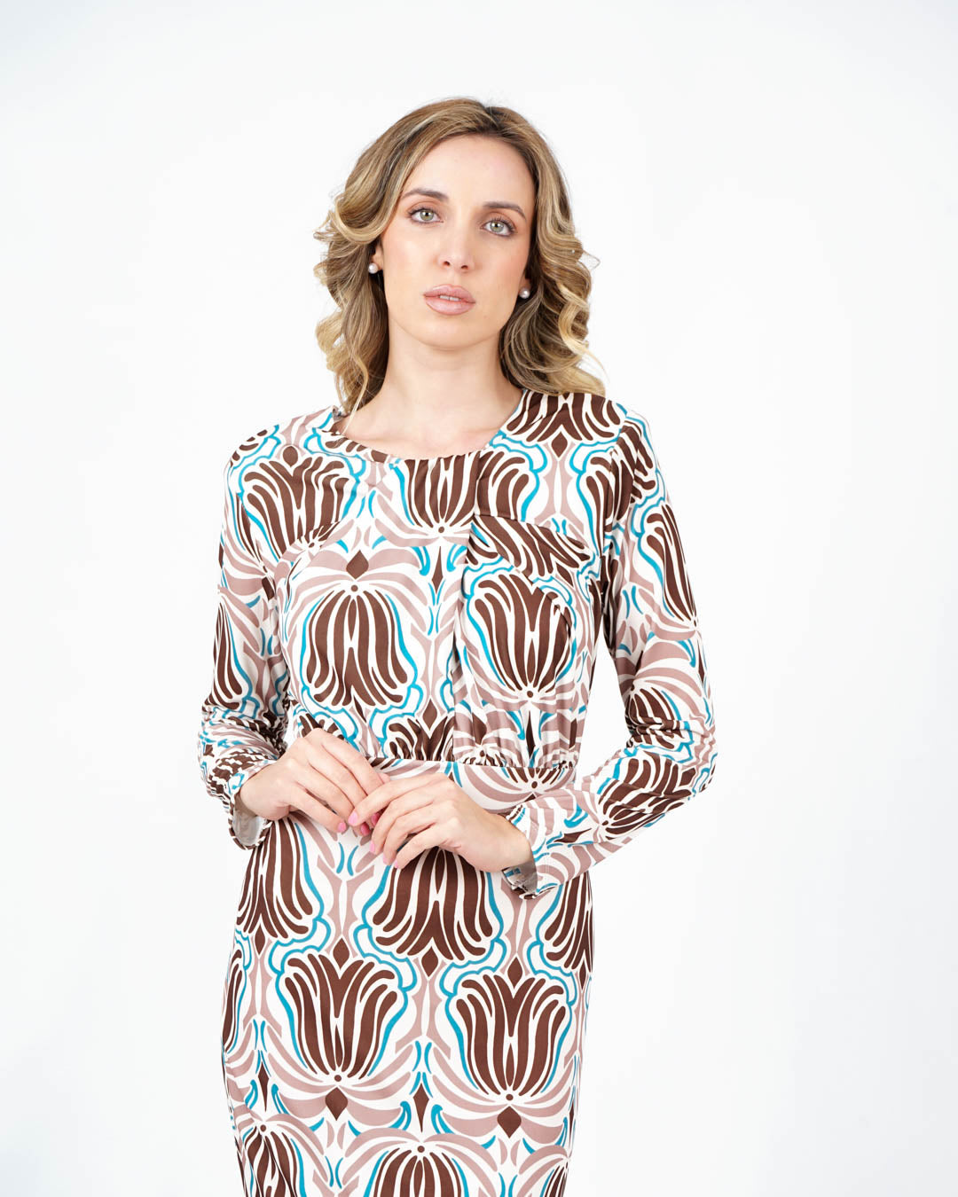 Vestido com estampagem floral