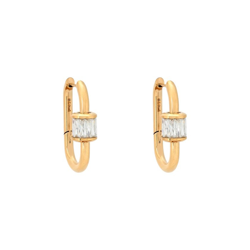 Argolas Glamour com zircônias