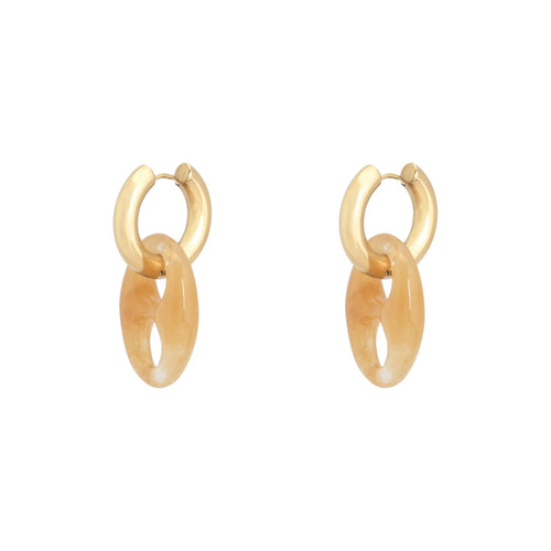 Argolas glamour elos beige