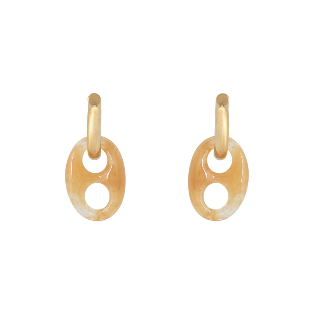 Argolas glamour elos beige