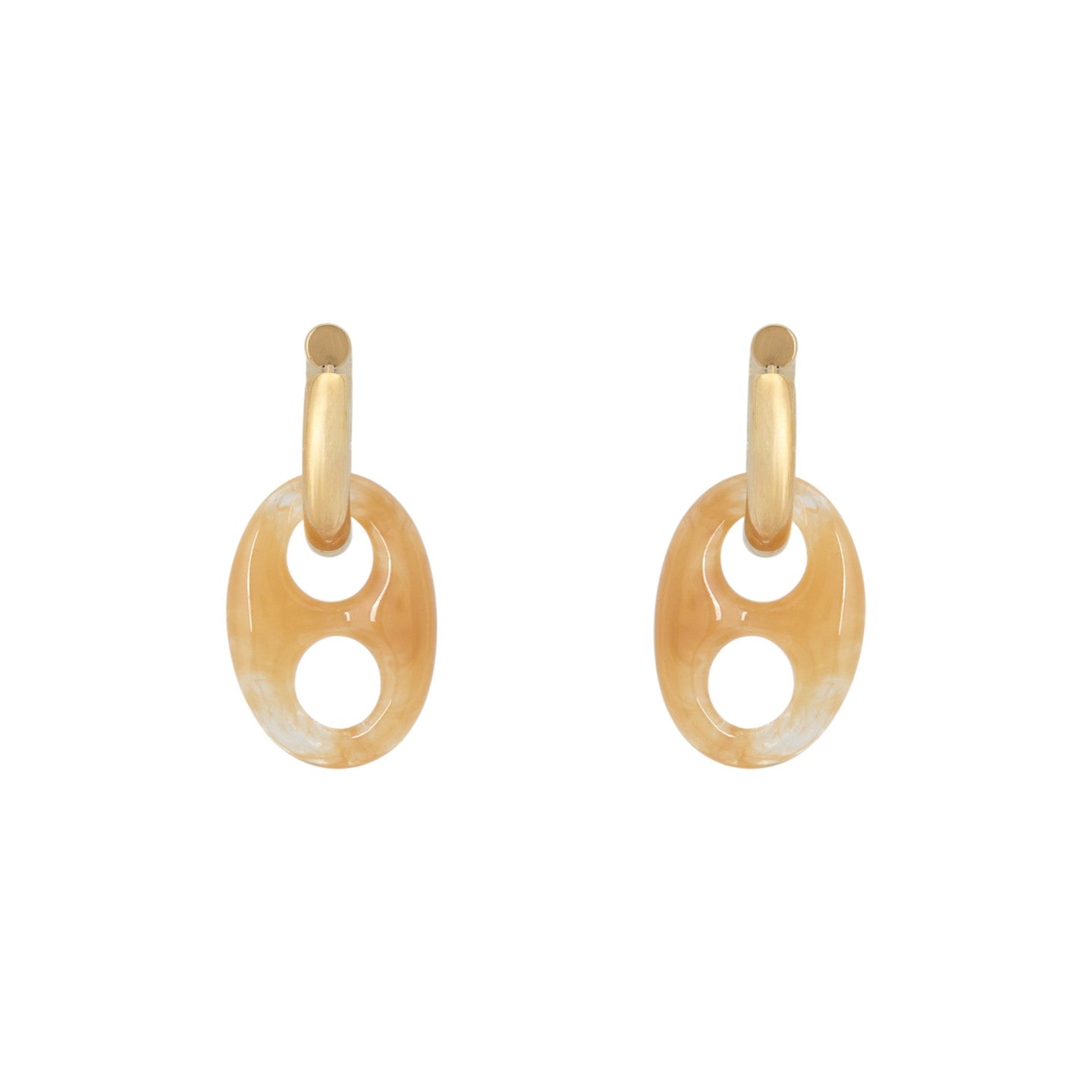 Argolas glamour elos beige