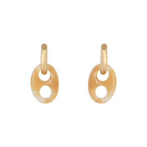 Argolas glamour elos beige