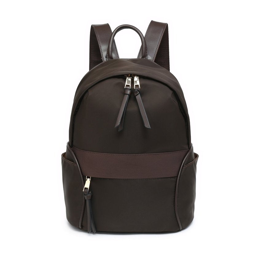 Mochila nylon com bolso exterior