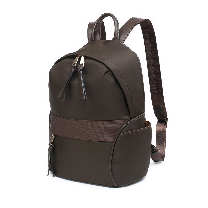 Mochila nylon com bolso exterior