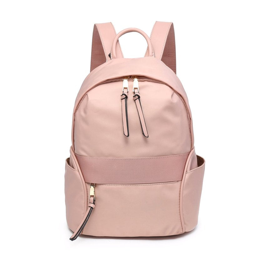 Mochila nylon com bolso exterior