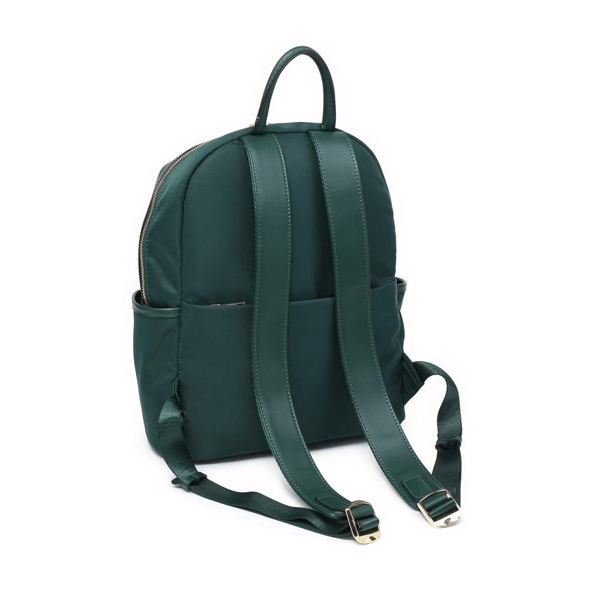 Mochila nylon com múltiplos bolsos