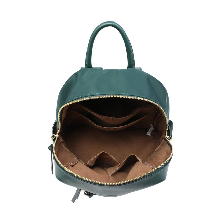 Mochila nylon com múltiplos bolsos