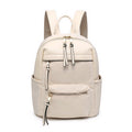 Mochila nylon com múltiplos bolsos