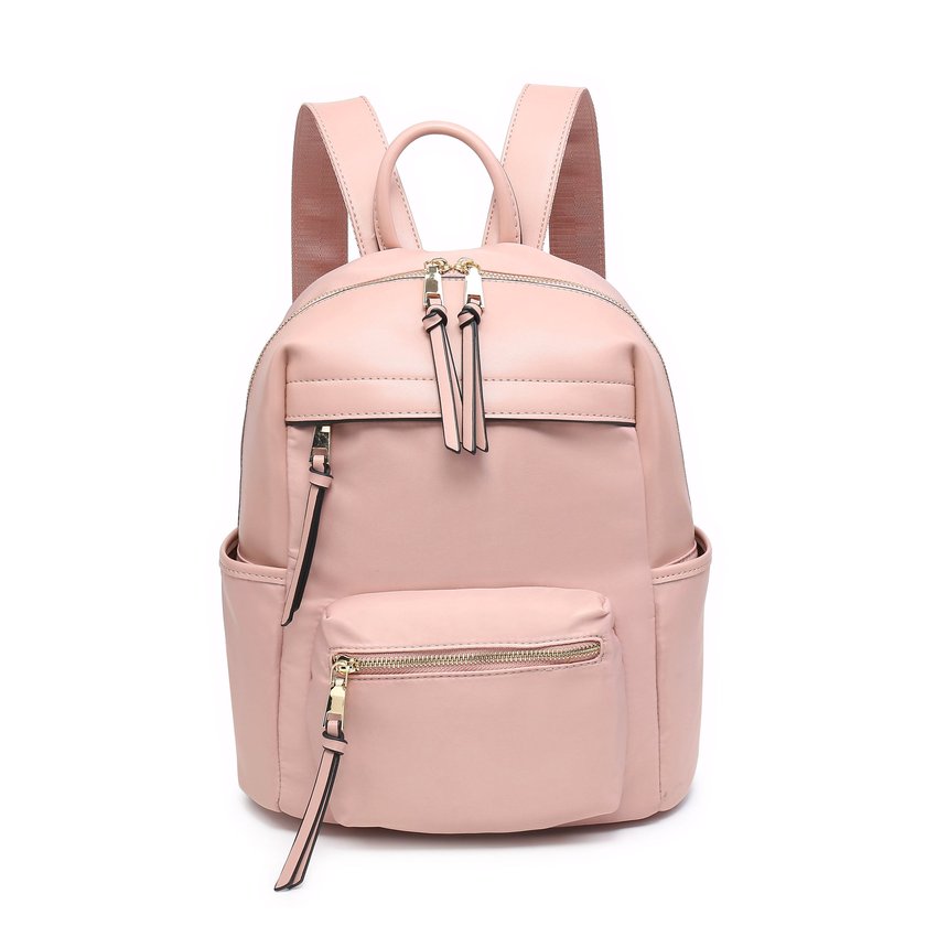 Mochila nylon com múltiplos bolsos
