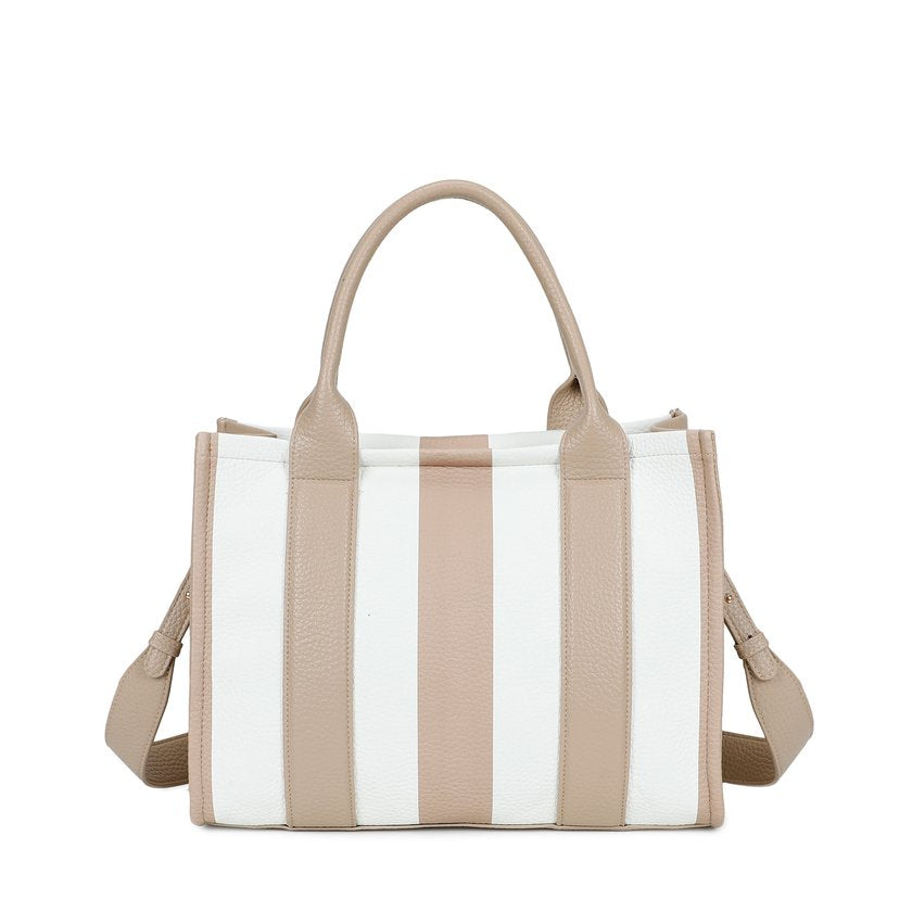 Mala Shopper básica com riscas