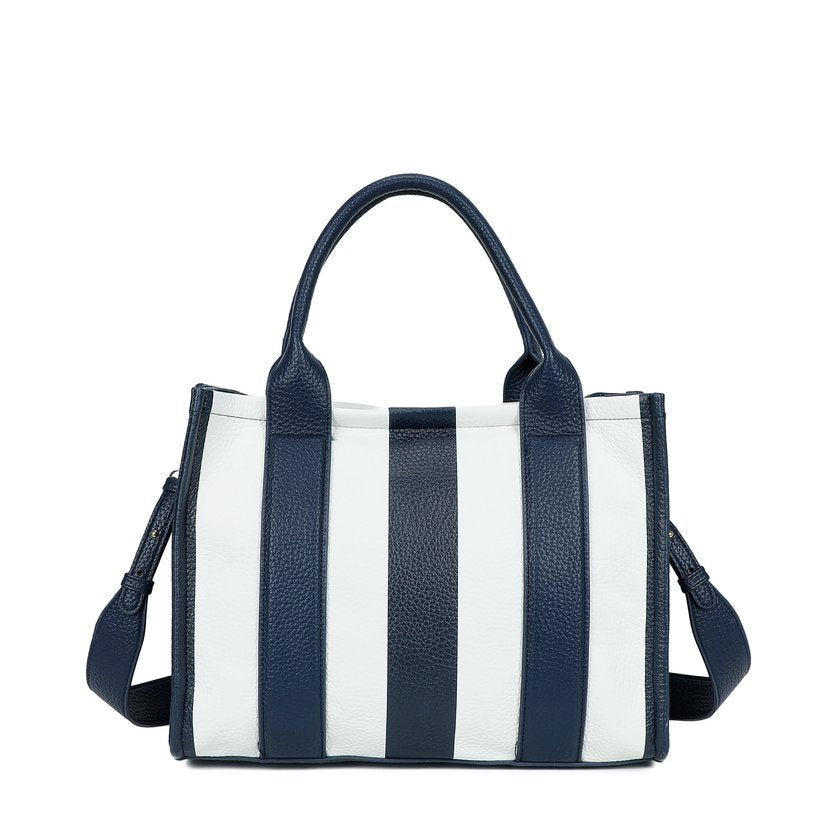 Mala Shopper básica com riscas