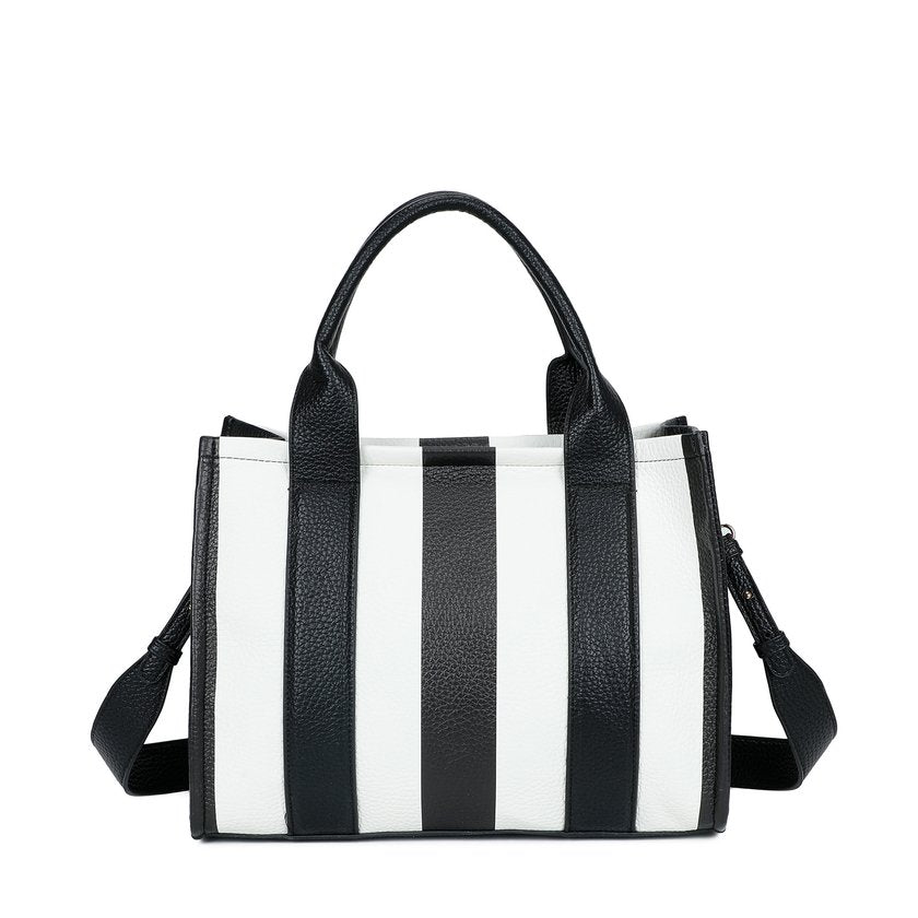 Mala Shopper básica com riscas