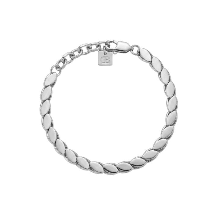 Pulseira em Aço com Elos Ovais