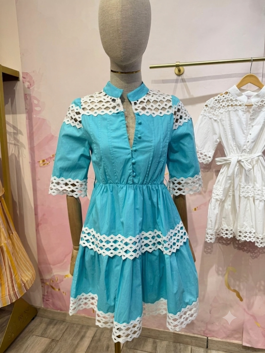 Vestido Capri Azul-Turquesa