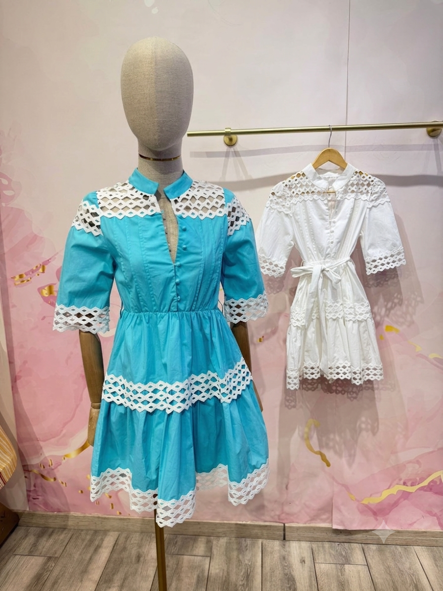 Vestido Capri Azul-Turquesa