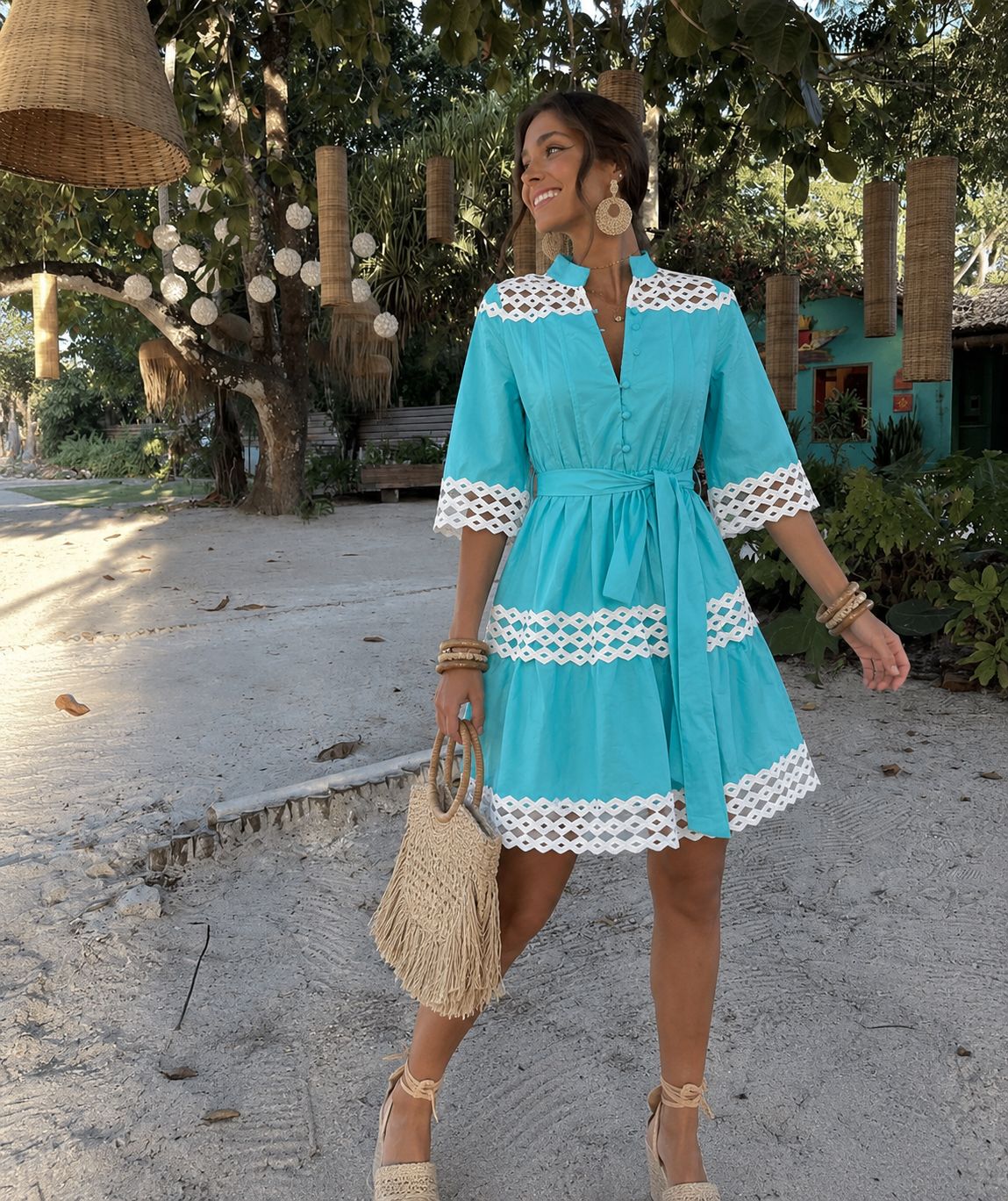 Vestido Capri Azul-Turquesa