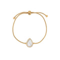 Pulseira ajustável aço com madrepérola oval GB